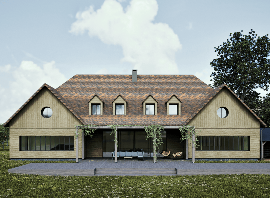 Manoir en bois et tuile