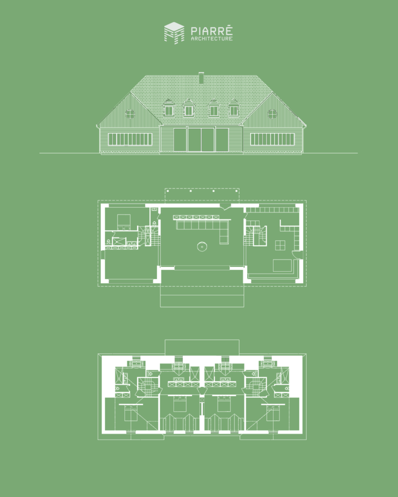 Piarré plan 2D manoir normand