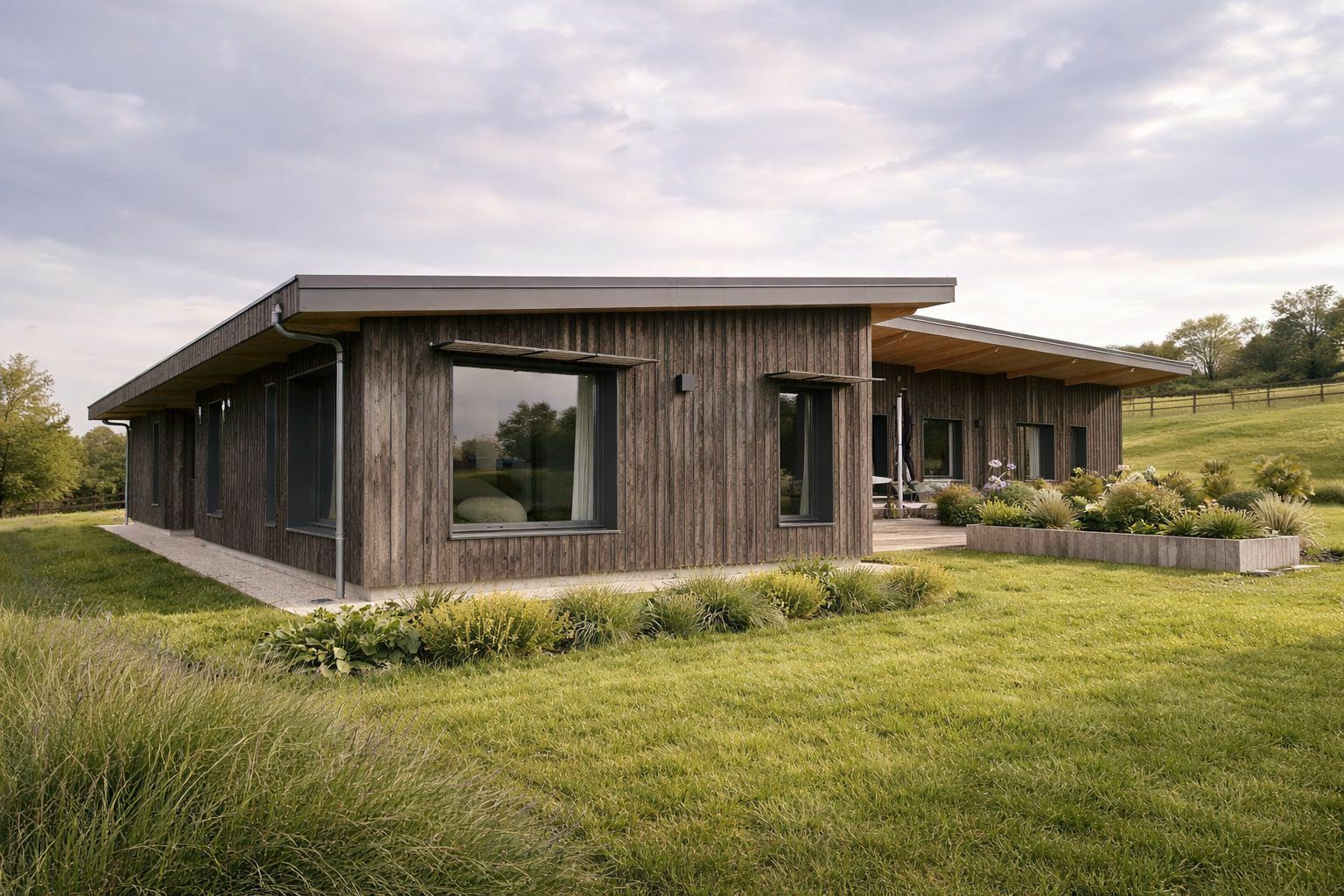 maison normande en bois moderne