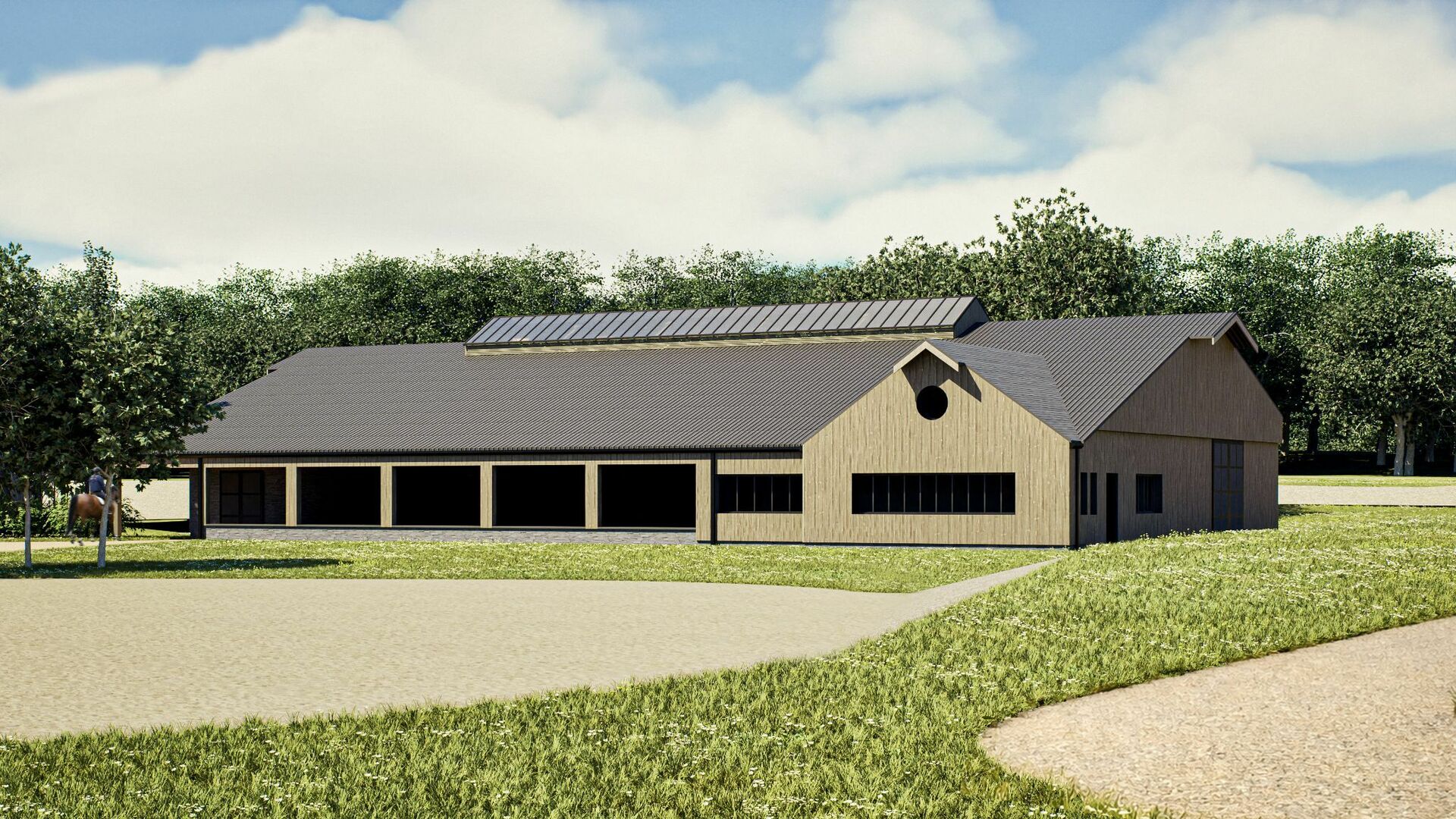 Barn en béton et bois