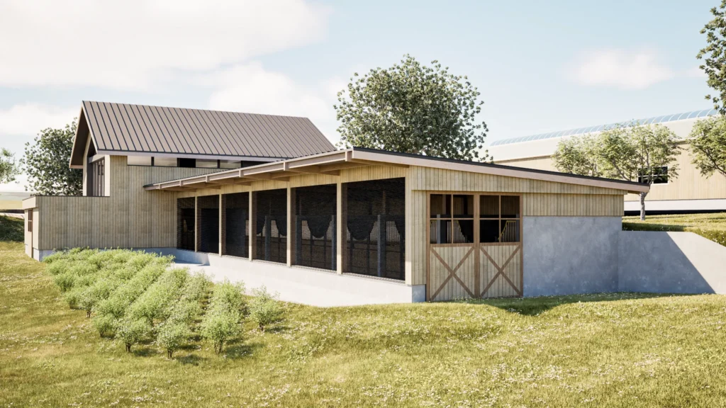 barn en bardage bois vertical